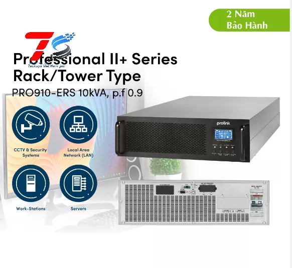 Bộ lưu điện UPS Prolink PRO910-ERS (10KVA/9KW)